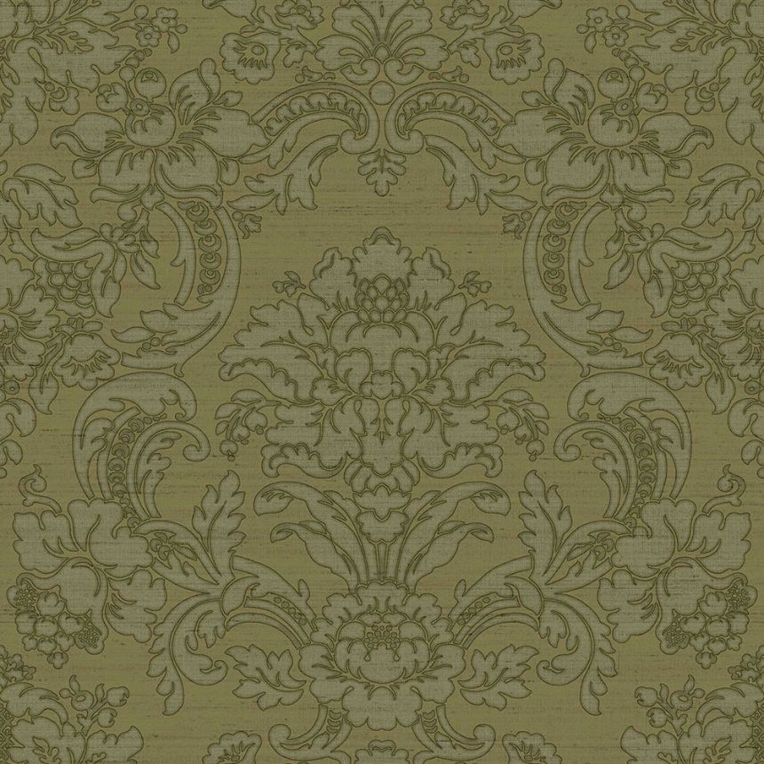 Green non-woven baroque wallpaper, 33347, Tradizioni, Cristiana Masi by Parato