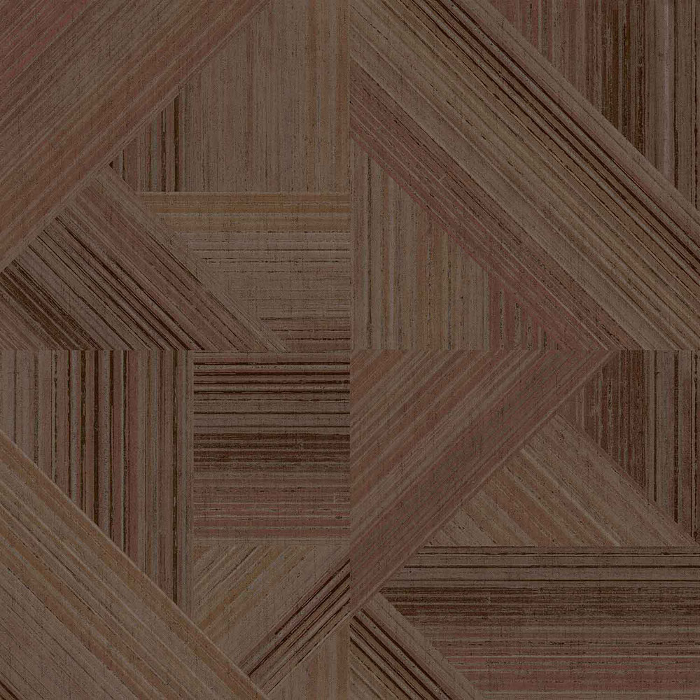 Terracotta colour geometric wallpaper, 43848, Terra, Cristiana Masi by Parato