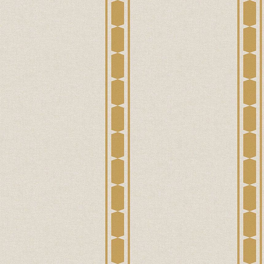 Non-woven wallpaper, ochre, stripes, 39032, Arché, Cristiana Masi by Parato