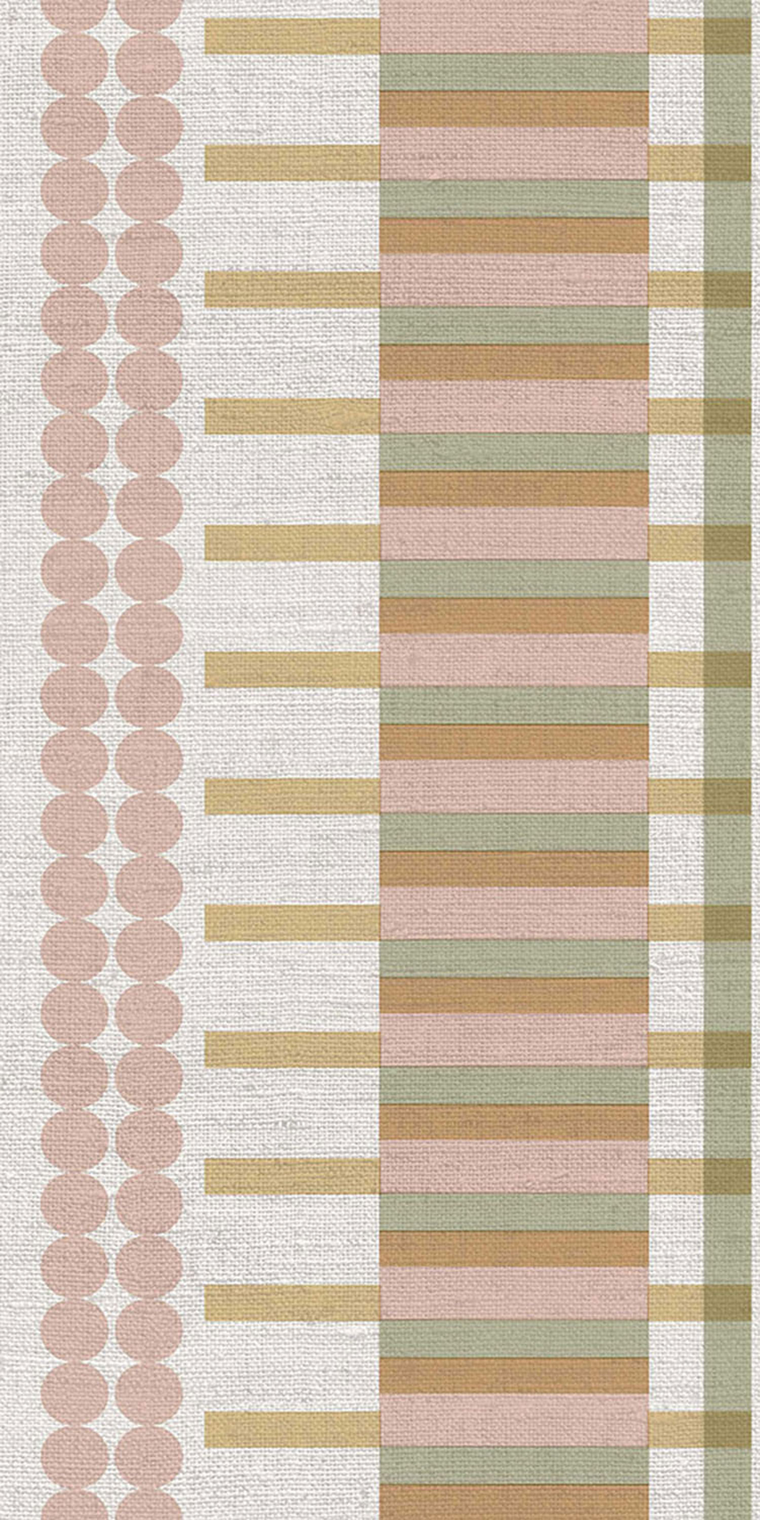 Geometric non-woven wallpaper border, pink,  B39084, Arché, Cristiana Masi by Parato