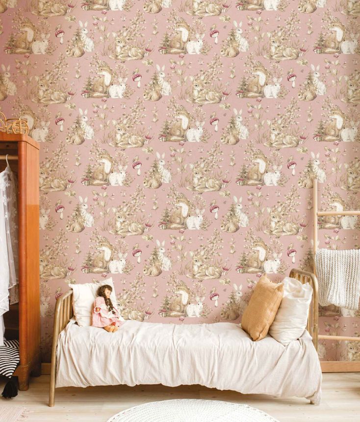 Blue children's wallpaper with animals, 17103, MiniMe, Cristiana Masi by Parato