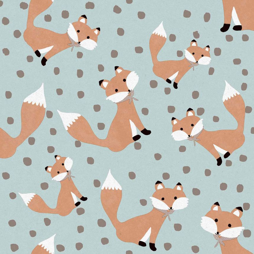 Blue children's wallpaper with animals, 17116, MiniMe, Cristiana Masi by Parato