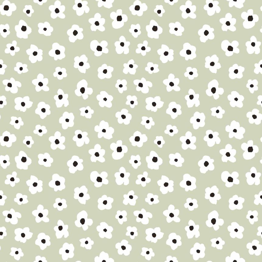 Green floral non-woven wallpaper, 17137, MiniMe, Cristiana Masi by Parato