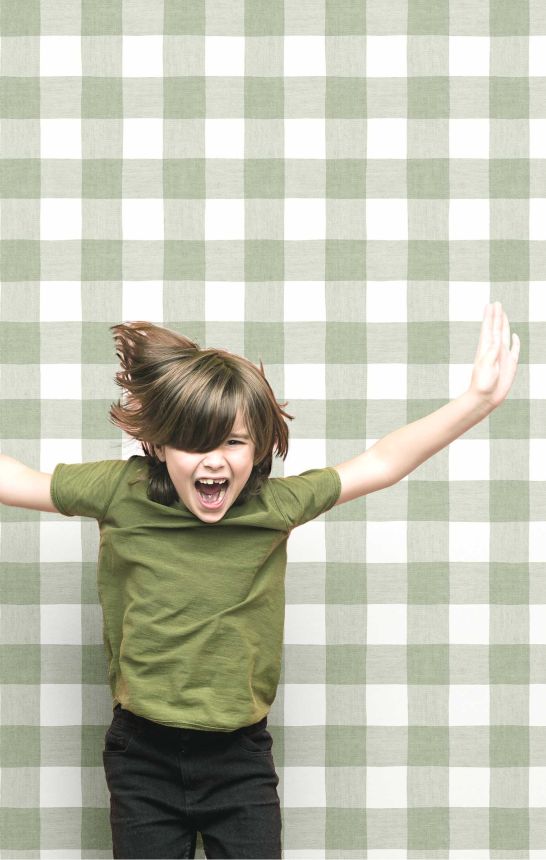 Blue-white wallpaper, checkered, 17156, MiniMe, Cristiana Masi by Parato