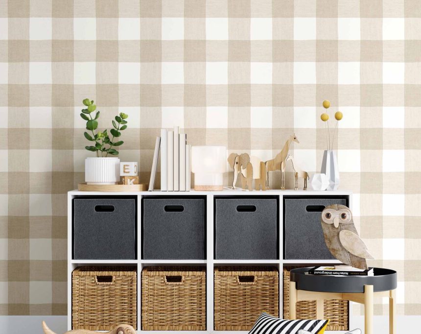 Gray-white wallpaper, checkered, 17157, MiniMe, Cristiana Masi by Parato
