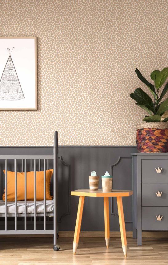 Beige-white non-woven wallpaper, 17181, MiniMe, Cristiana Masi by Parato