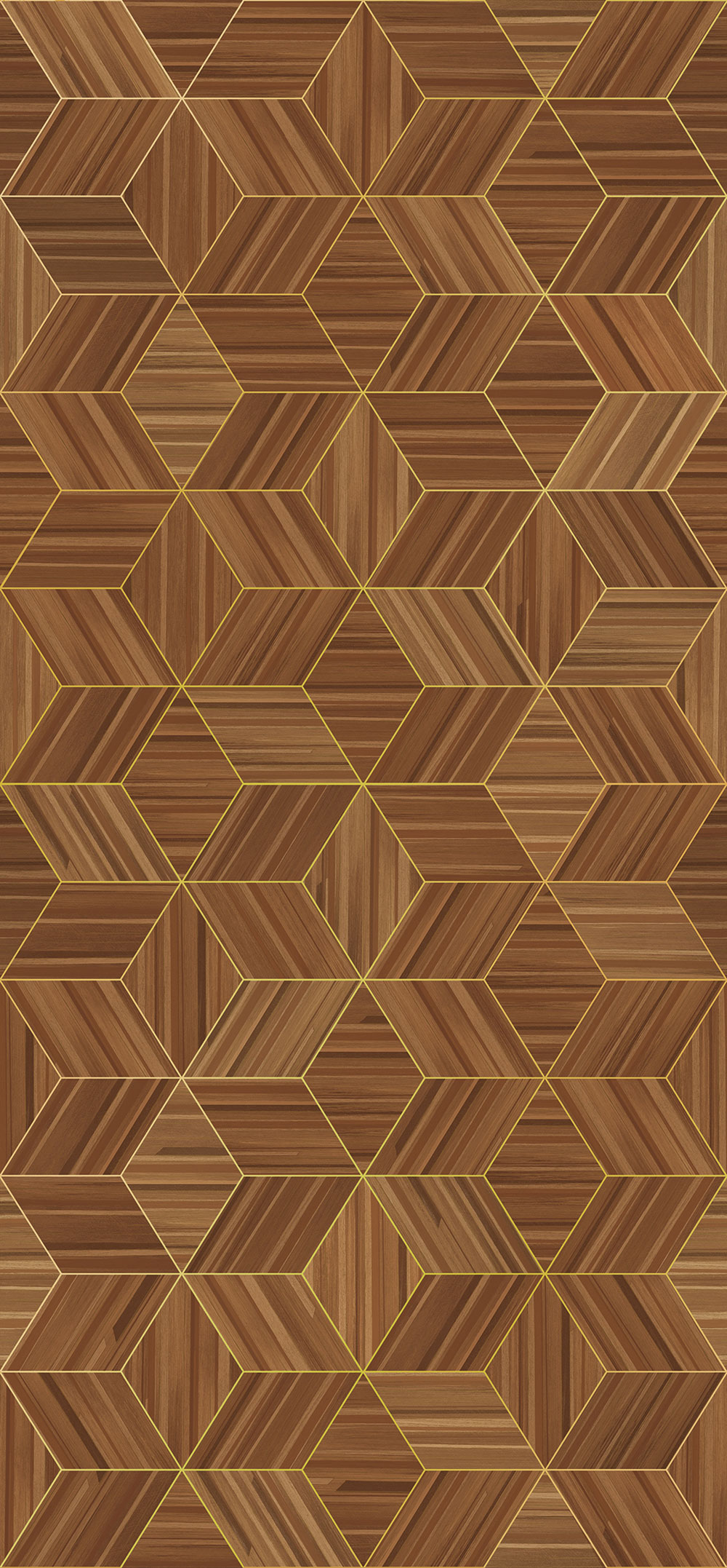 Geometric non-woven wall mural, paneling imitation, 340181, Gilded, Eijffinger