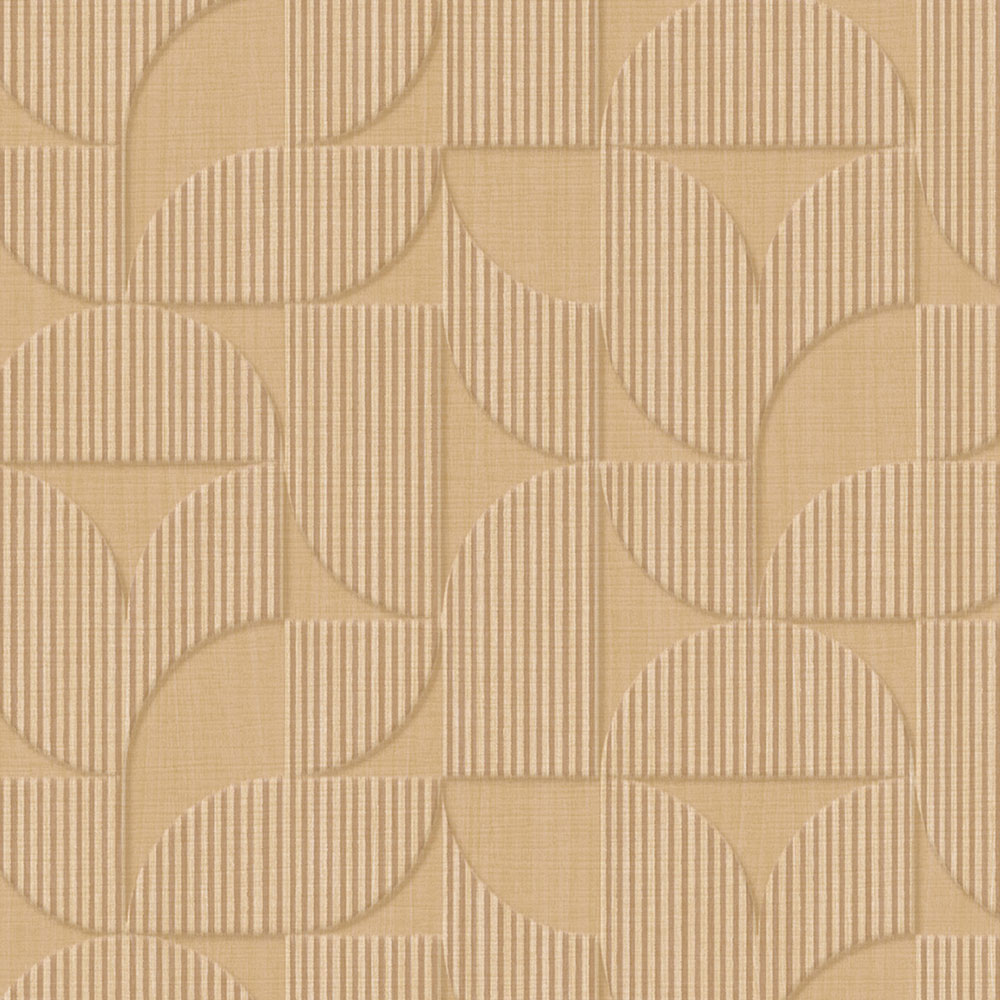 Beige geometric retro wallpaper, 333600, Revive, Eijffinger