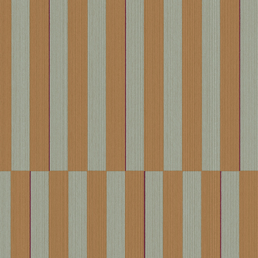 Brown-green striped retro wallpaper, 333625, Revive, Eijffinger