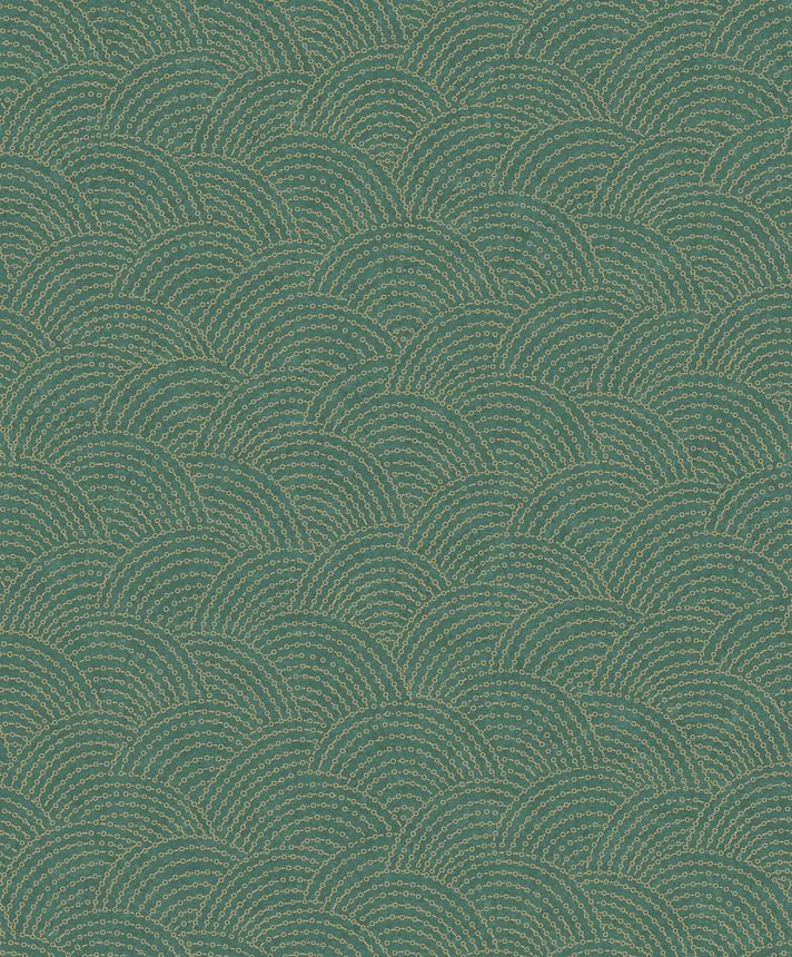 Green-gold geometric non-woven wallpaper BZ3306, Belize, Grandeco