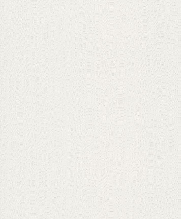 White non-woven wallpaper, waves, BZ3401, Belize, Grandeco