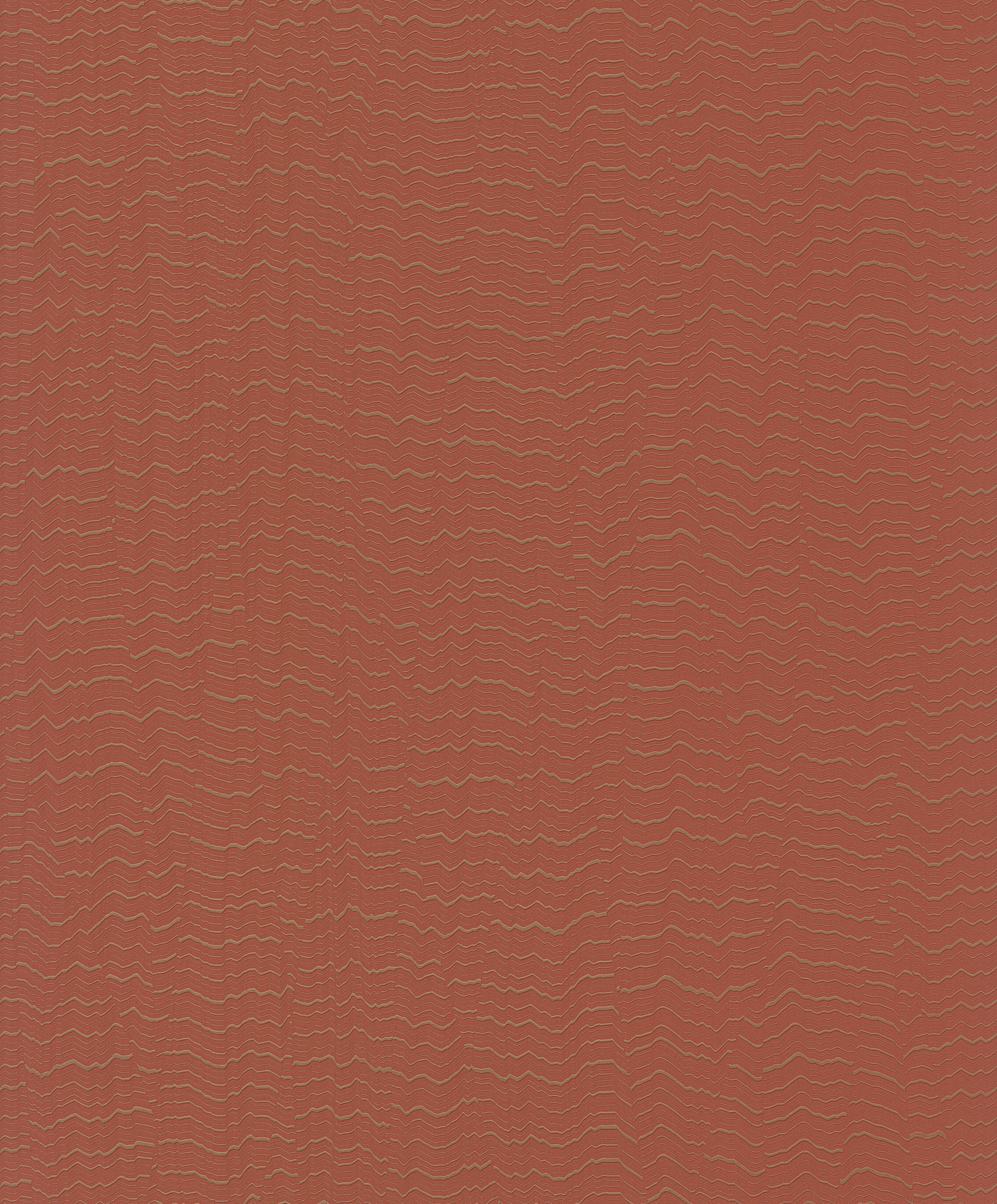 Brick red non-woven wallpaper, waves, BZ3409, Belize, Grandeco