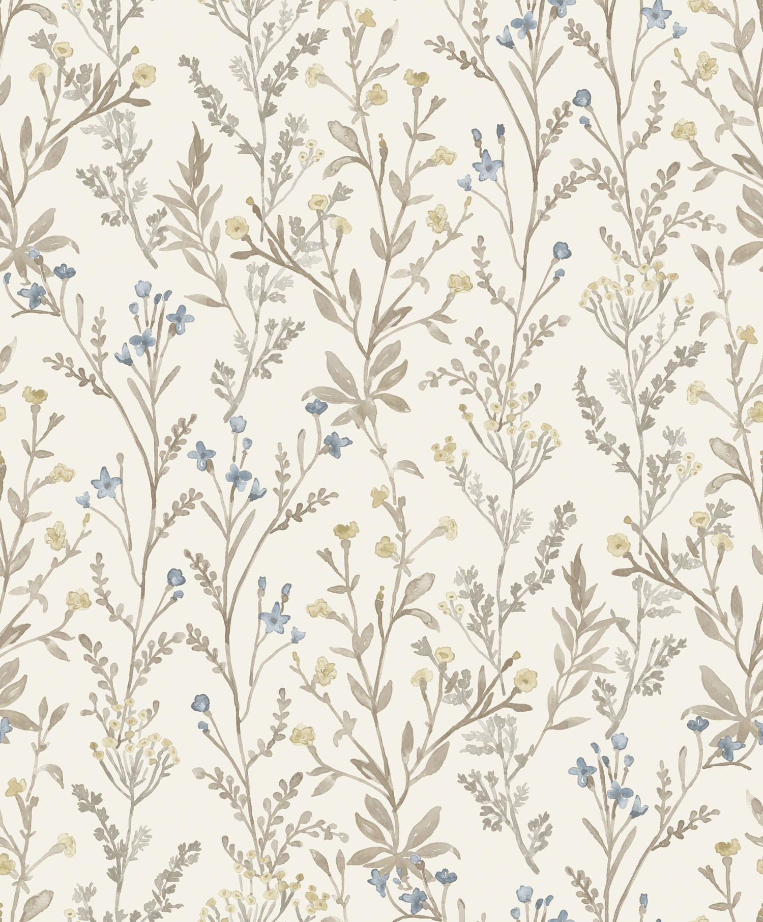 Non-woven wallpaper, brown-gray, flowers, PH3205, Perfect Harmony, Grandeco
