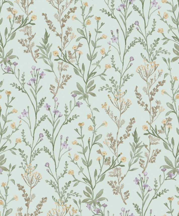 Non-woven wallpaper, turquoise, flowers, PH3206, Perfect Harmony, Grandeco