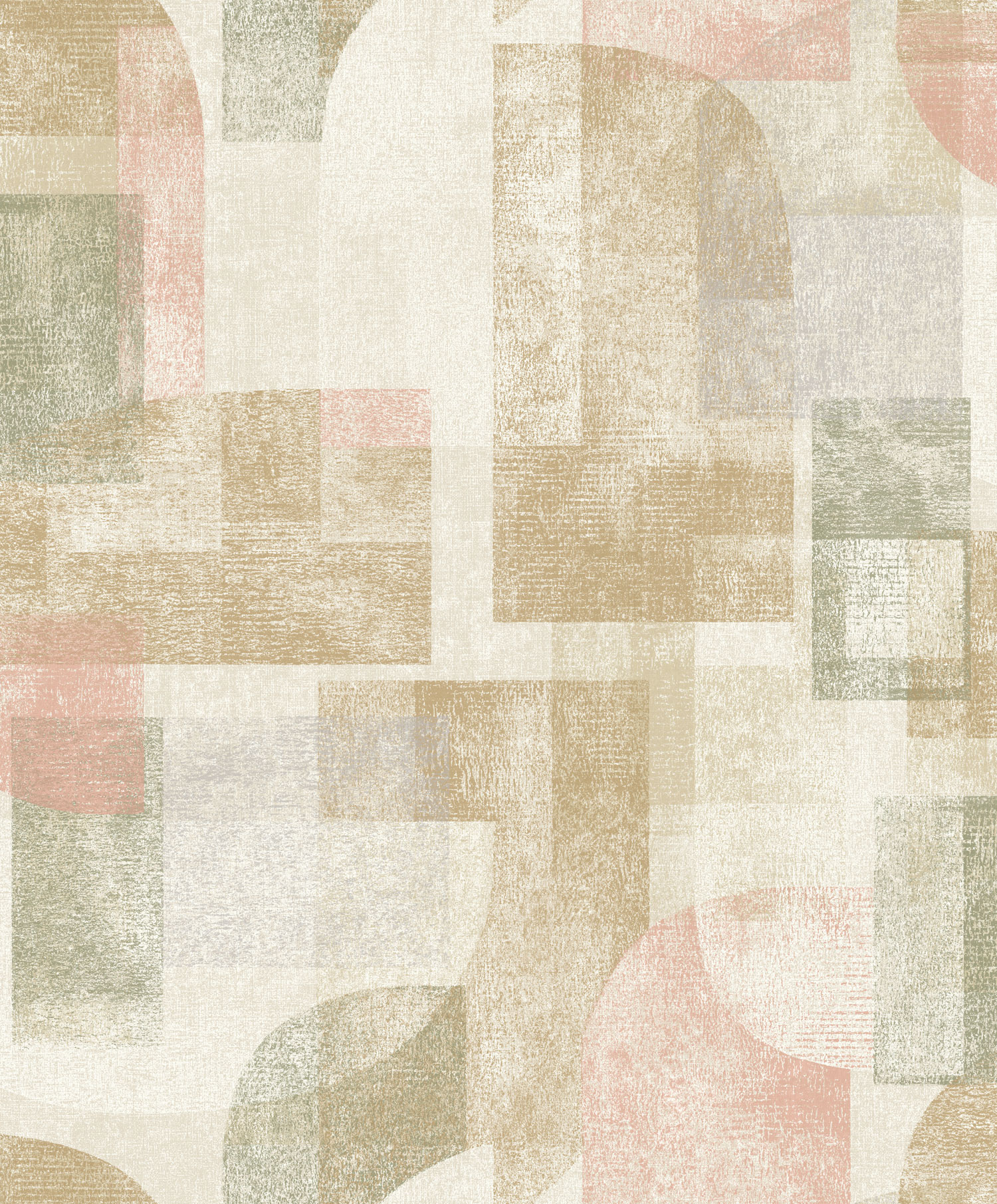 Geometric non-woven wallpaper, green, PH3507, Perfect Harmony, Grandeco