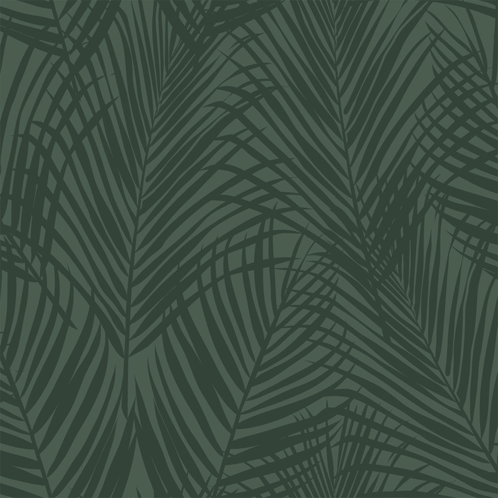 Non-woven wallpaper, palm leaves, green, 139303, Bloom, Esta Home