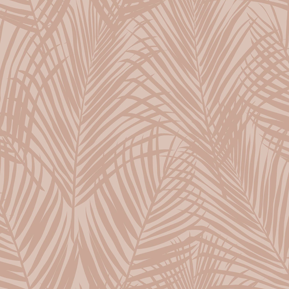 Non-woven wallpaper, palm leaves, pink, 139432, Bloom, Esta Home