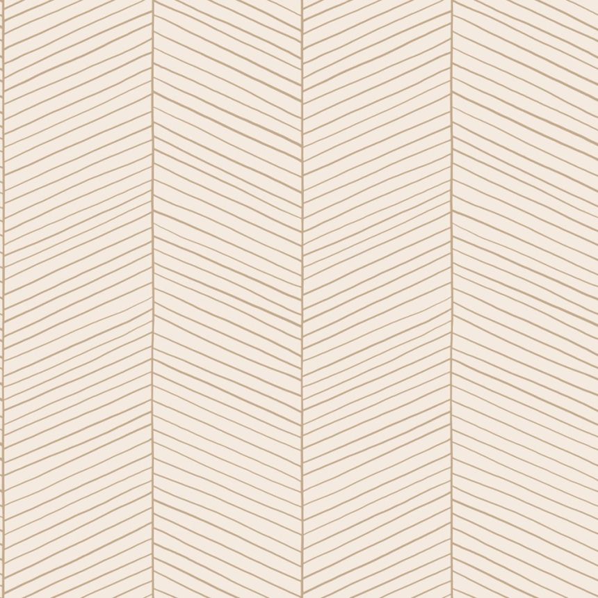 Geometric non-woven wallpaper, krémová, 139565, Bloom, Esta Home