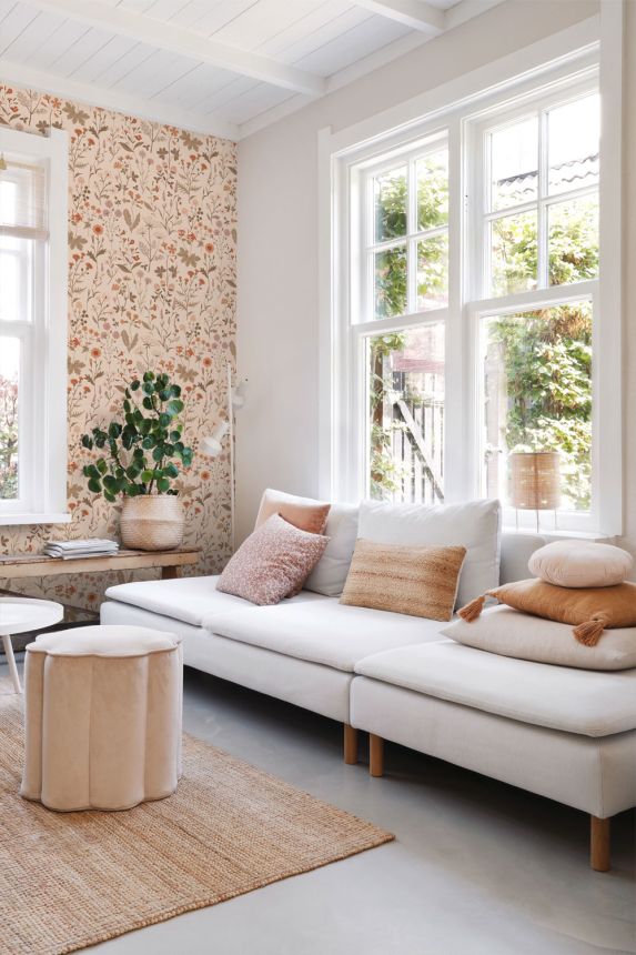 Floral non-woven wallpaper, pink, 139597, Bloom, Esta Home