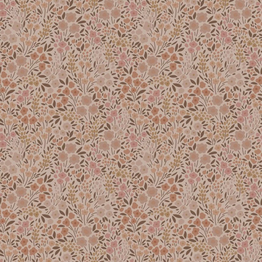 Floral non-woven wallpaper, pink, 139700, Bloom, Esta Home