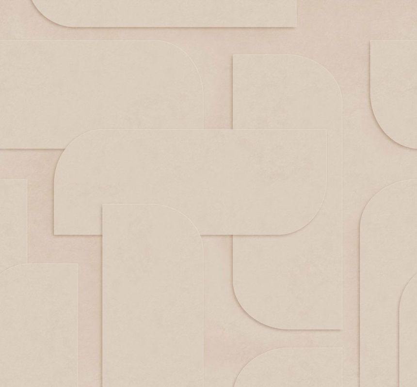 3D Geometric non-woven wall mural, beige, 159379, Bloom, Esta Home
