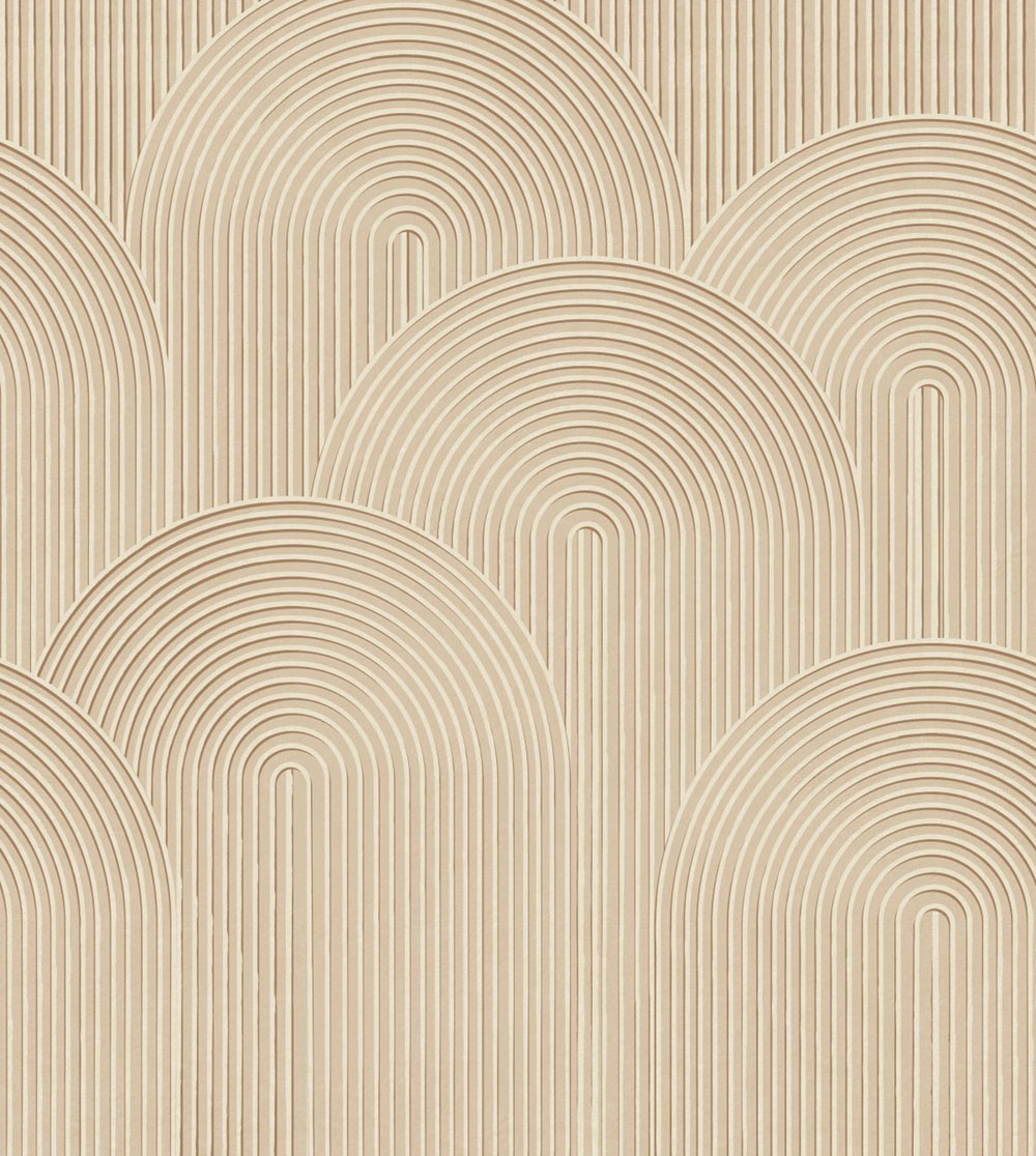 3D Geometric non-woven wall mural, beige, 159382, Bloom, Esta Home