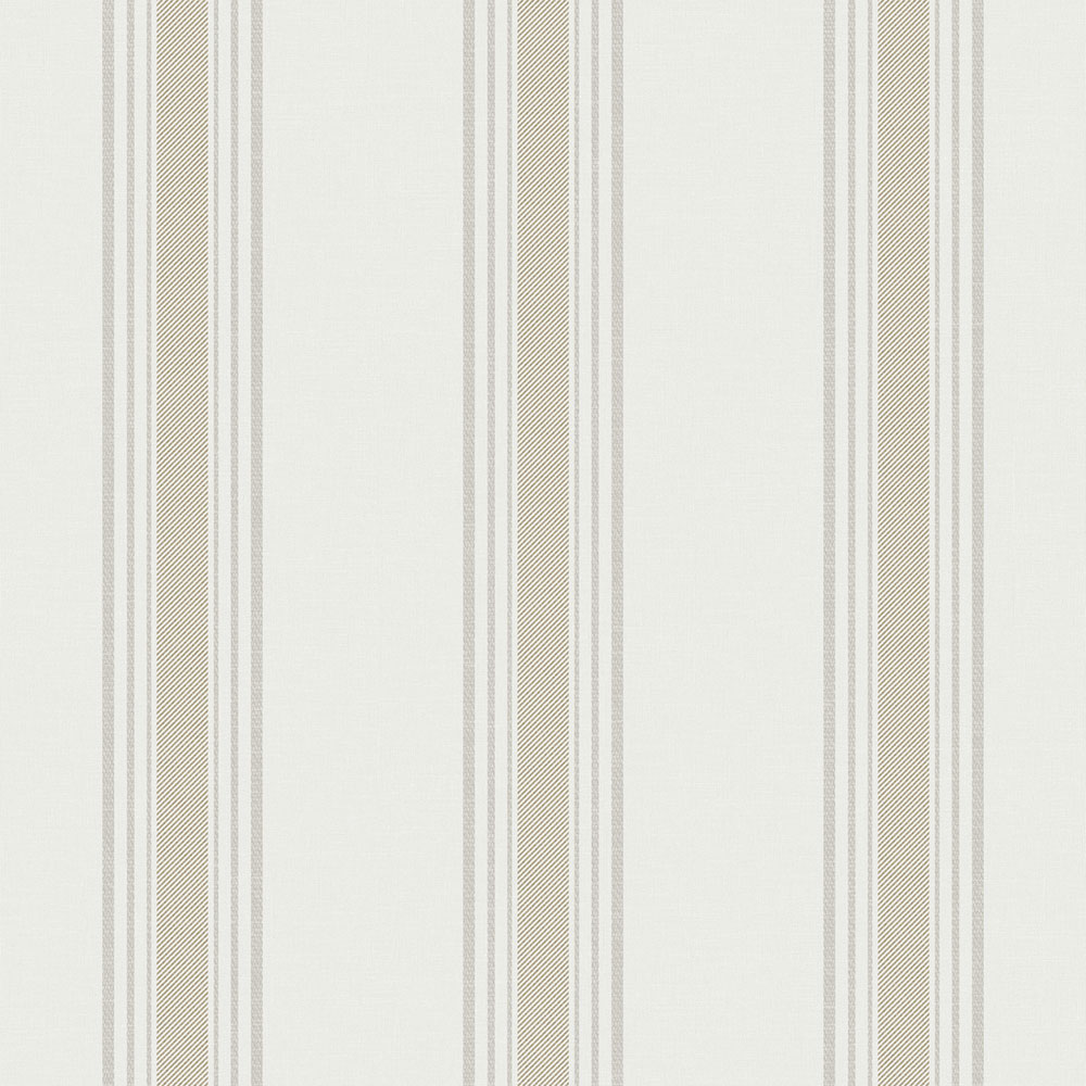 Non-woven wallpaper, beige, stripes,  9810-2, Essential Stripes, ICH Wallcoverings
