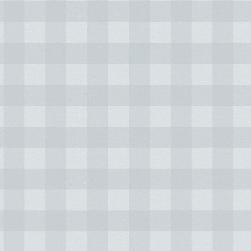 Non-woven wallpaper, blue, checkered, 9813-4, Essential Stripes, ICH Wallcoverings, 0,53 x 10,05 m