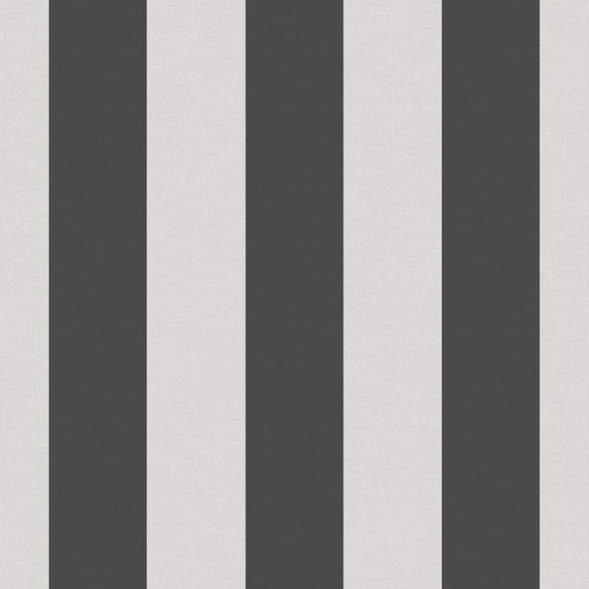 Non-woven wallpaper, black-white, stripes,  9814-4, Essential Stripes, ICH Wallcoverings