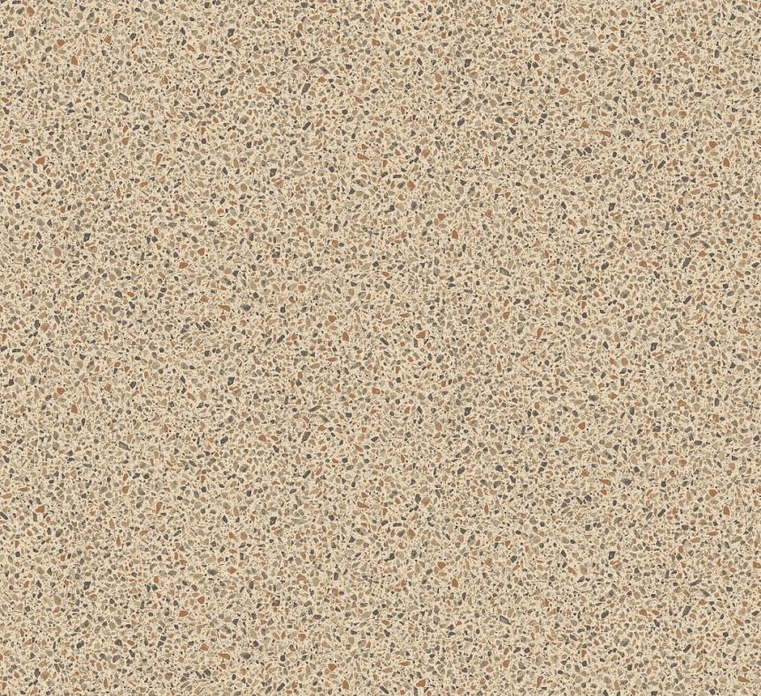 Non-woven wallpaper, brown-gray, stone, terrazzo, ROC006, Rock, Masureel