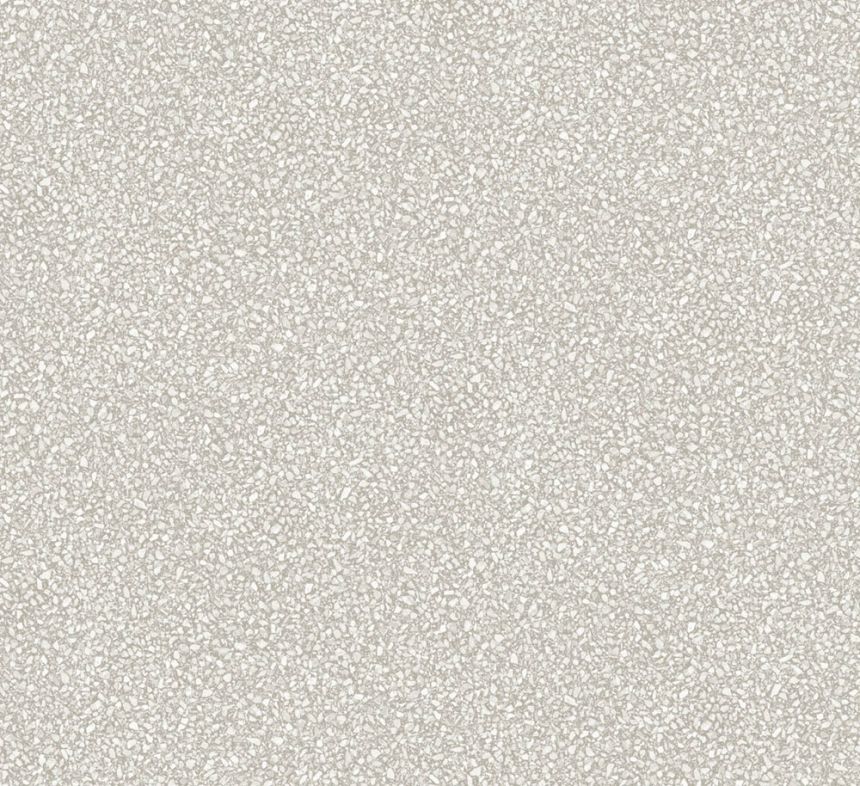 Non-woven wallpaper, gray, stone, terrazzo, ROC008, Rock, Masureel