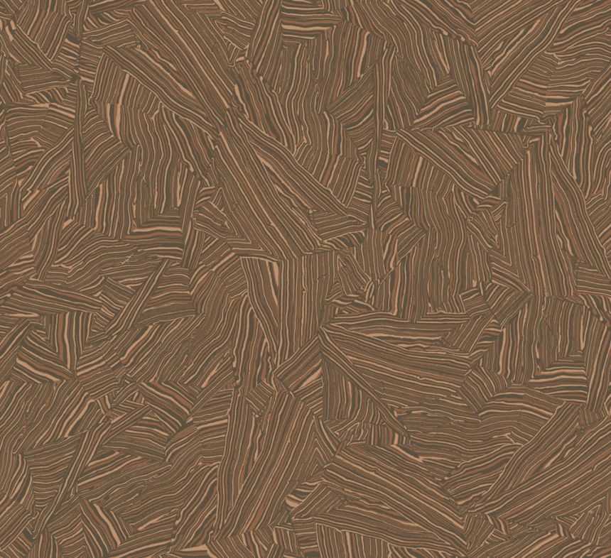 Non-woven wallpaper, brown-bronze, stone, ROC102, Rock, Masureel