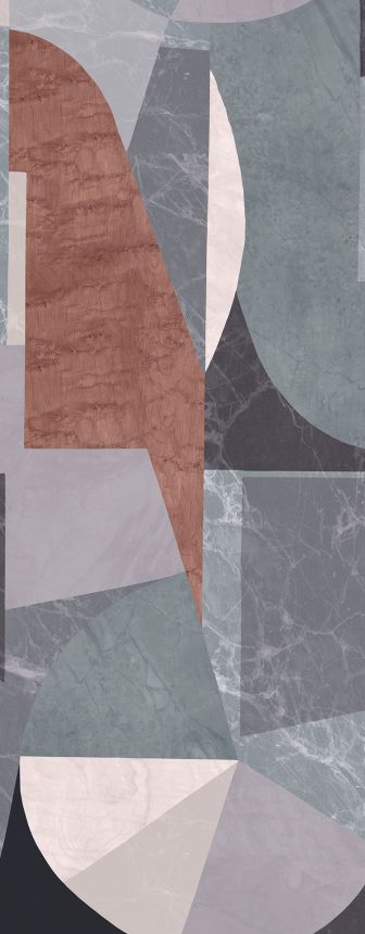 Graphic non-woven wall mural, gray-brown, DGROC1031-260, Rock, Masureel