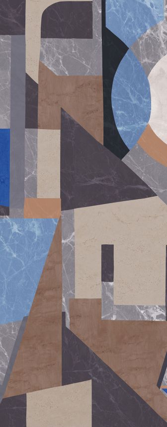Graphic non-woven wall mural, blue, DGROC1042-260, Rock, Masureel