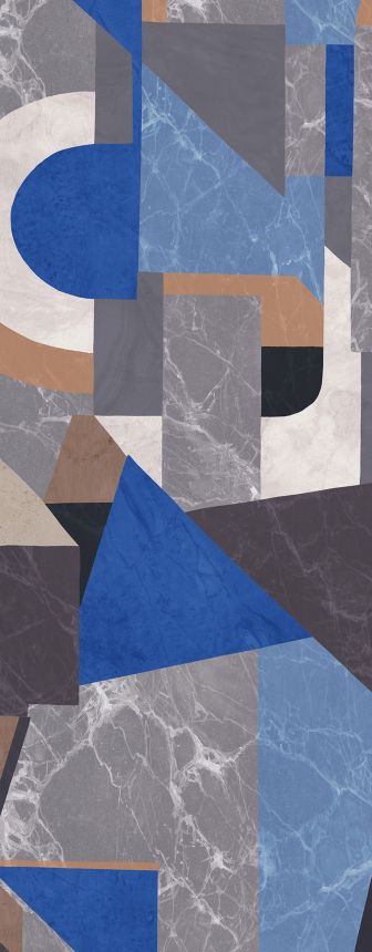 Graphic non-woven wall mural, blue, DGROC1043-260, Rock, Masureel