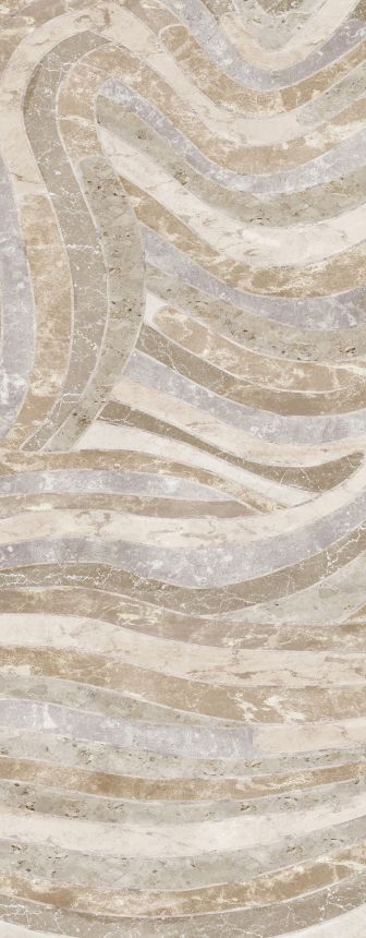 Geometric non-woven wall mural, beige, DGROC2013-260, Rock, Masureel