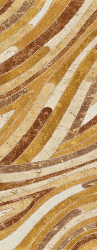 Geometric non-woven wall mural, yellow-brown, DGROC2031-260, Rock, Masureel