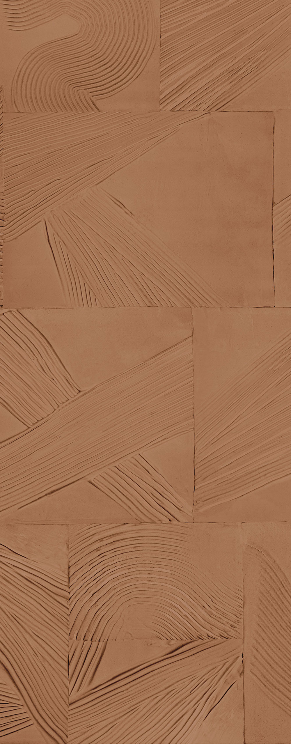 Geometric non-woven wall mural, brown, DGROC3021-300, Rock, Masureel
