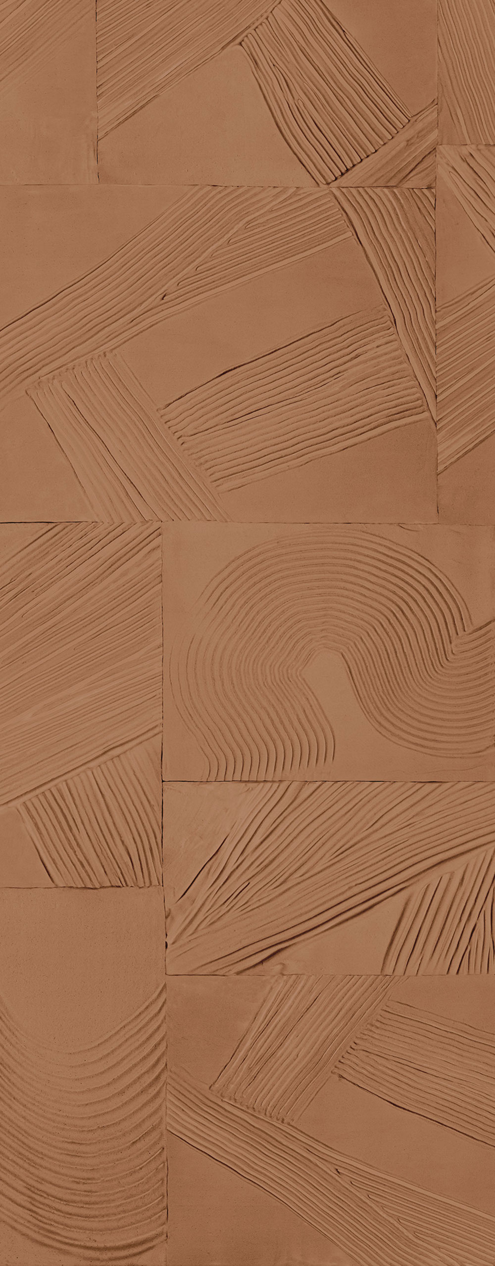Geometric non-woven wall mural, brown, DGROC3022-300, Rock, Masureel