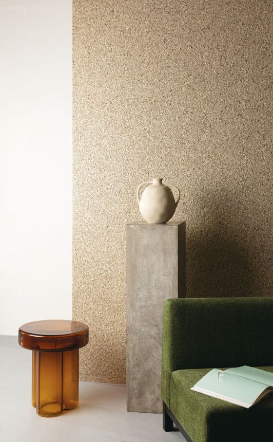 Non-woven wallpaper, beige, kamínky, INT502, Rock, Masureel