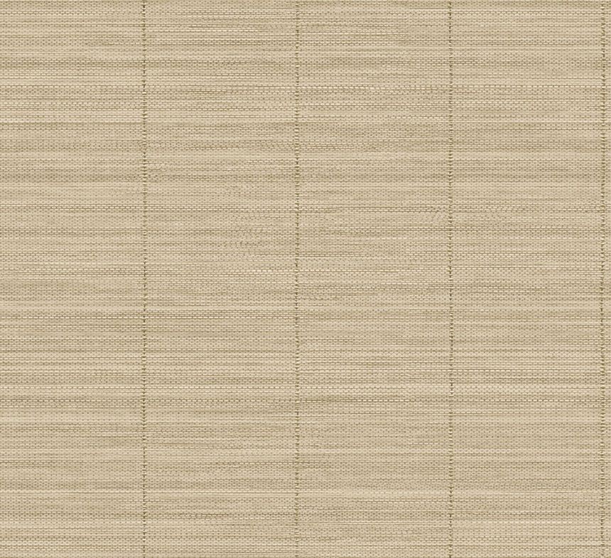 Non-woven wallpaper, beige, fabric imitation, stripes, JOY201, Joy, Masureel