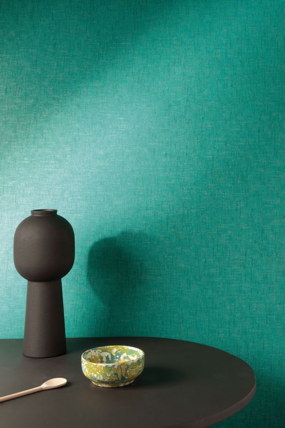 Non-woven wallpaper, green, fabric imitation, JOY307, Joy, Masureel