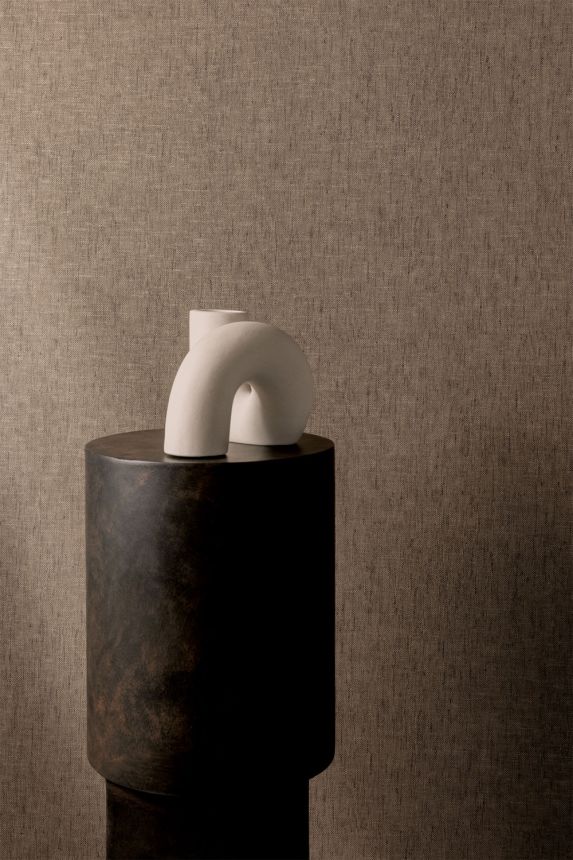 Non-woven wallpaper, brown-bronze, fabric imitation, JOY313, Amani, Joy, Masureel