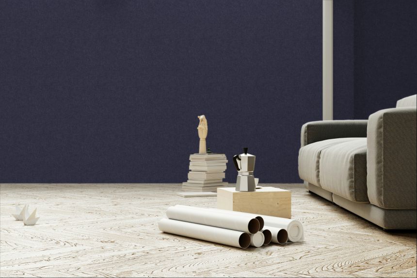Non-woven wallpaper, modrá, fabric imitation, JOY314, Joy, Masureel