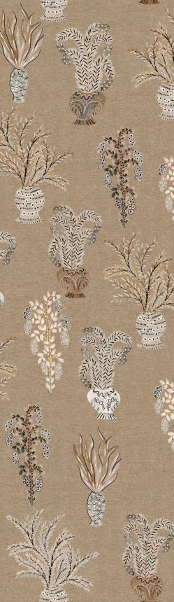 Non-woven wall mural, brown-beige, flowers, DGJOY1012-300, Joy, Masureel