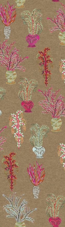 Non-woven wall mural, brown, flowers, DGJOY1042-260, Joy, Masureel