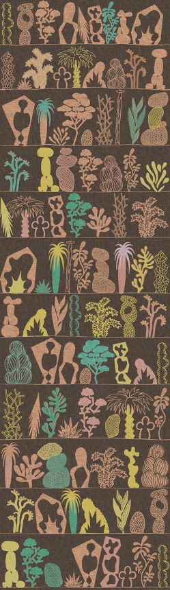 Non-woven wall mural, brown, plants, DGJOY2021-300, Joy, Masureel