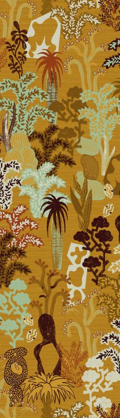 Non-woven wall mural, ochre, plants, DGJOY3013-260, Joy, Masureel