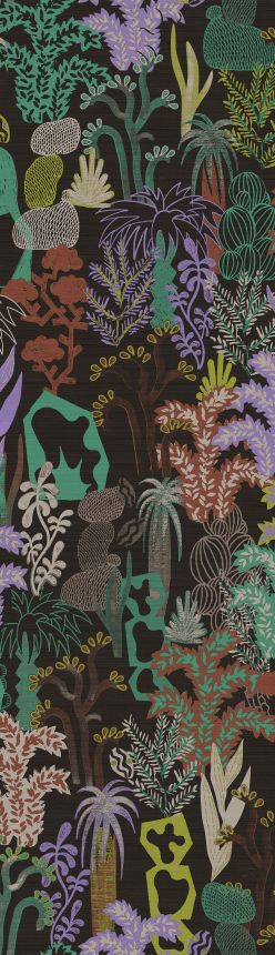 Non-woven wall mural, black, plants, DGJOY3022-300, Joy, Masureel