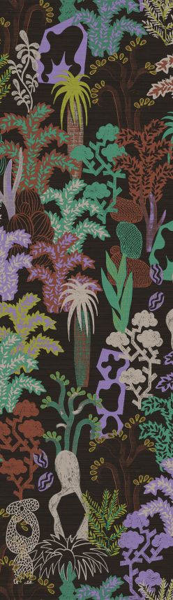 Non-woven wall mural, black, plants, DGJOY3023-300, Joy, Masureel